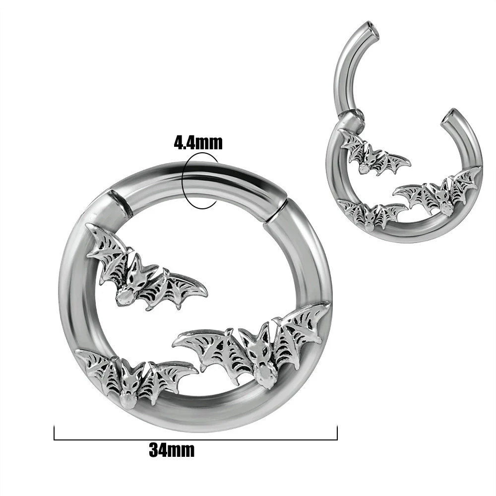 Fashion Stainless Steel Skull Totem Geometric Electroplated Auricle Earlobe Earrings - Image 16