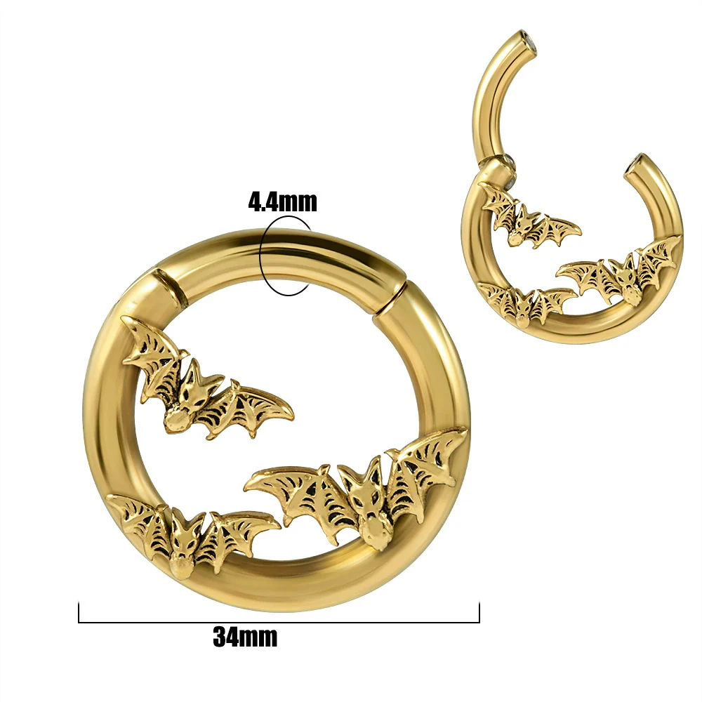Fashion Stainless Steel Skull Totem Geometric Electroplated Auricle Earlobe Earrings - Image 17