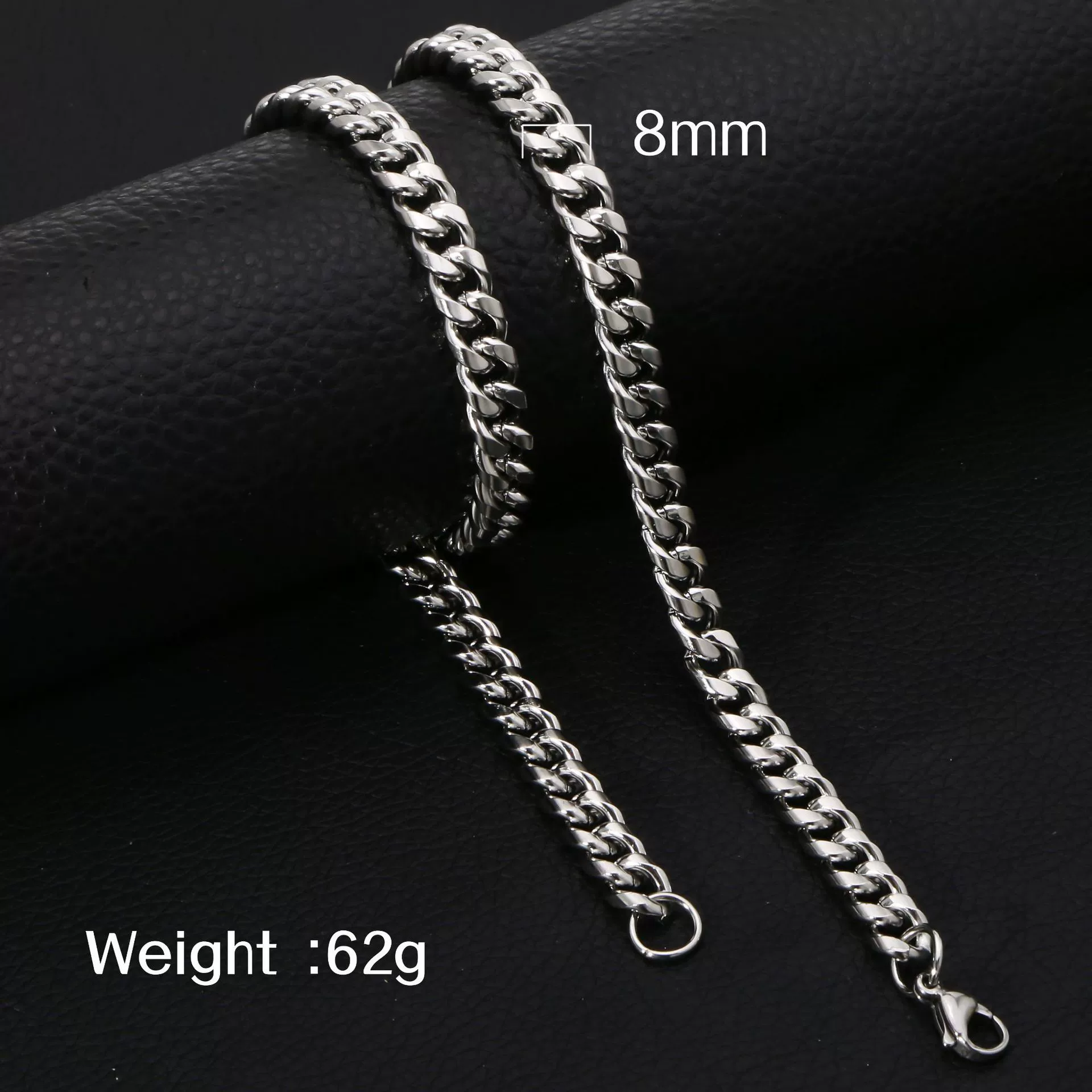 Fashion Titanium Steel And Stainless Steel Round Grinding Cuban Chain Necklace With Wave Pattern And Geometric Style Unisex Jewelry With Electroplating Treatment - Image 13