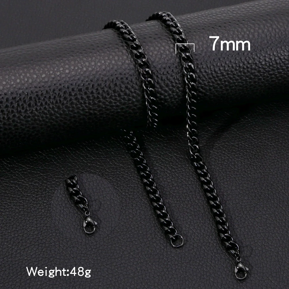 Fashion Titanium Steel And Stainless Steel Round Grinding Cuban Chain Necklace With Wave Pattern And Geometric Style Unisex Jewelry With Electroplating Treatment - Image 16