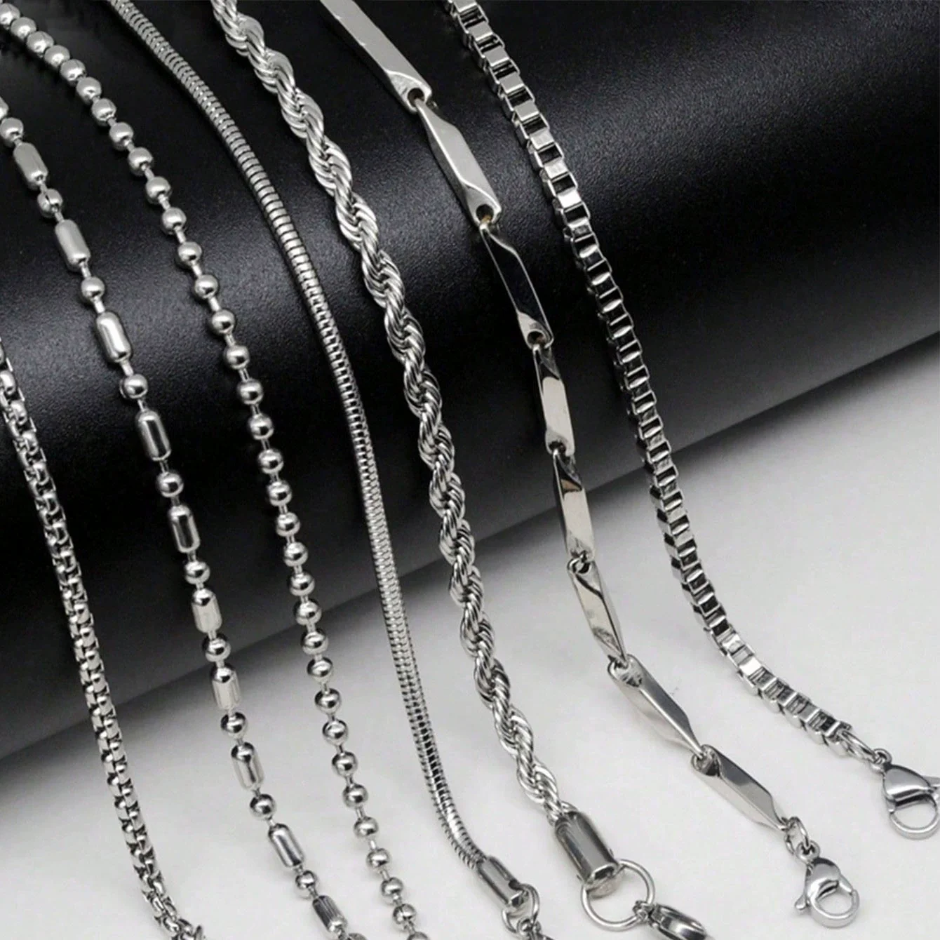 Fashion Unisex Stainless Steel And Titanium Steel Chain Necklace Hip Hop Style Electroplated - Image 10