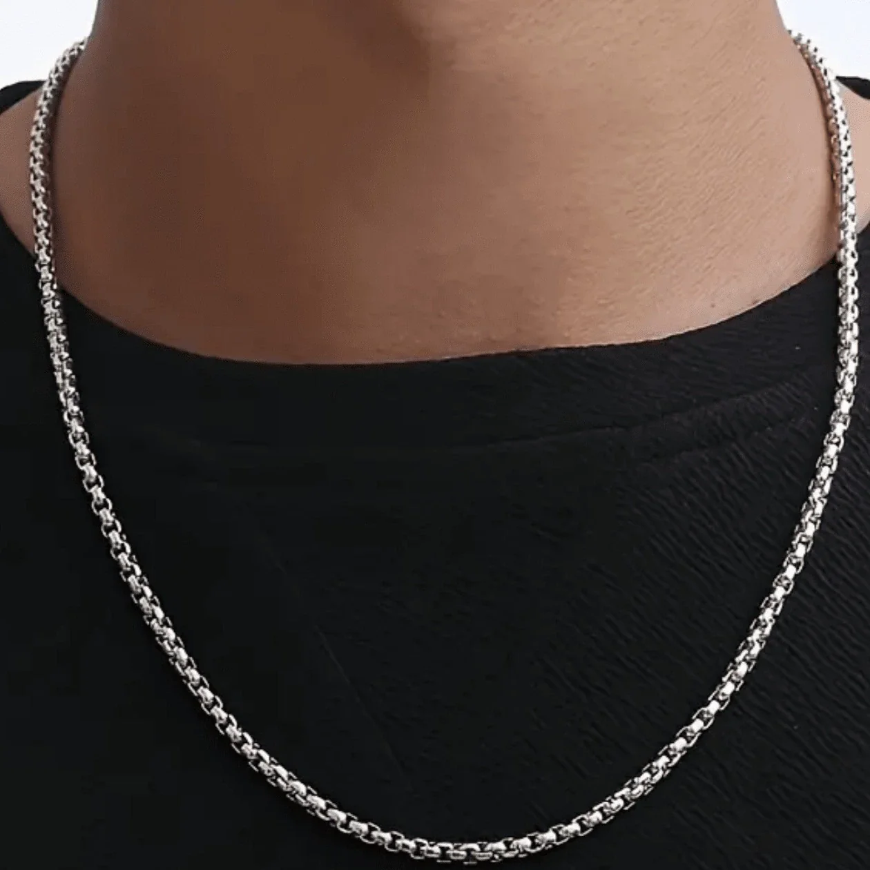 Fashion Unisex Stainless Steel And Titanium Steel Chain Necklace Hip Hop Style Electroplated - Image 4