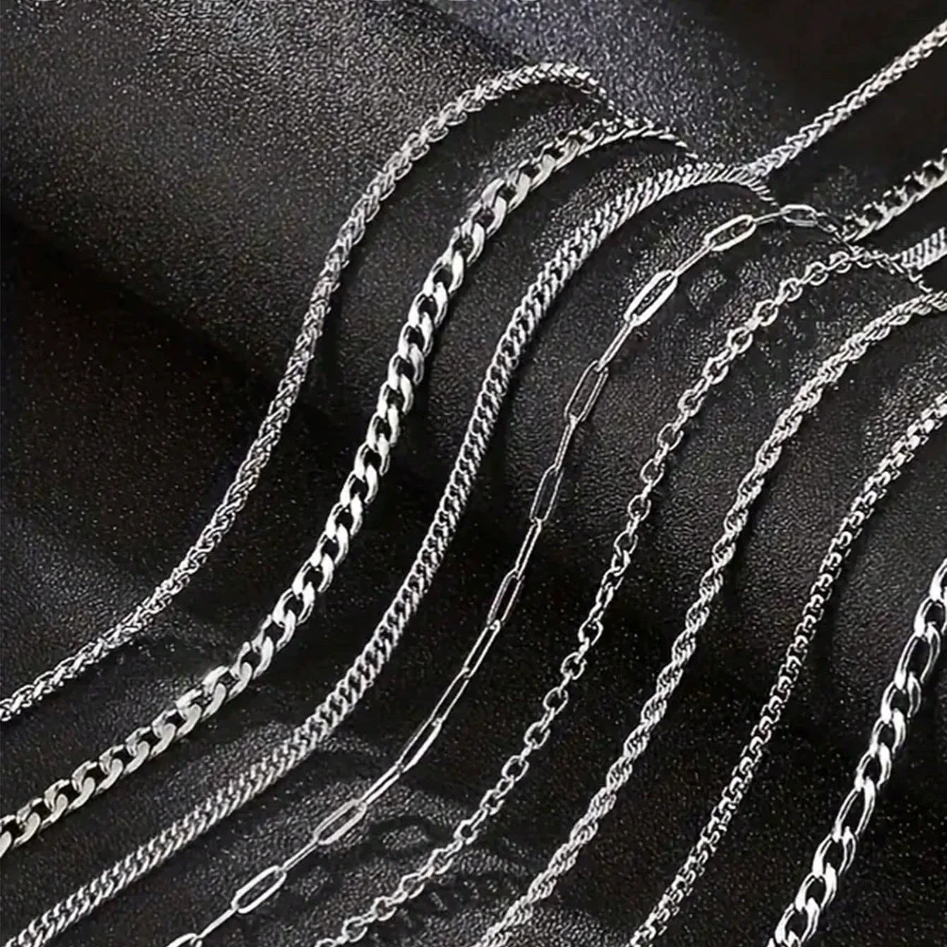 Fashion Unisex Stainless Steel And Titanium Steel Chain Necklace Hip Hop Style Electroplated - Image 9
