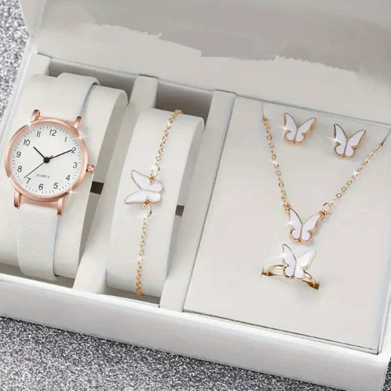 Fashion Watch Jewelry Set Alloy And Stainless Steel Round Dial - Image 16
