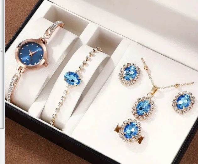 Fashion Watch Jewelry Set Alloy And Stainless Steel Round Dial - Image 21
