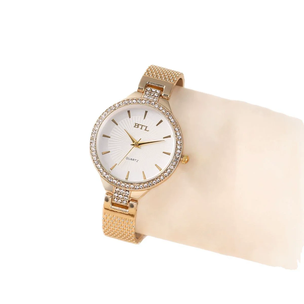 Fashion Waterproof Diamondencrusted Titanium Steel And Zinc Alloy Women's Square Bracelet Watch With Horseshoe Buckle - Image 5