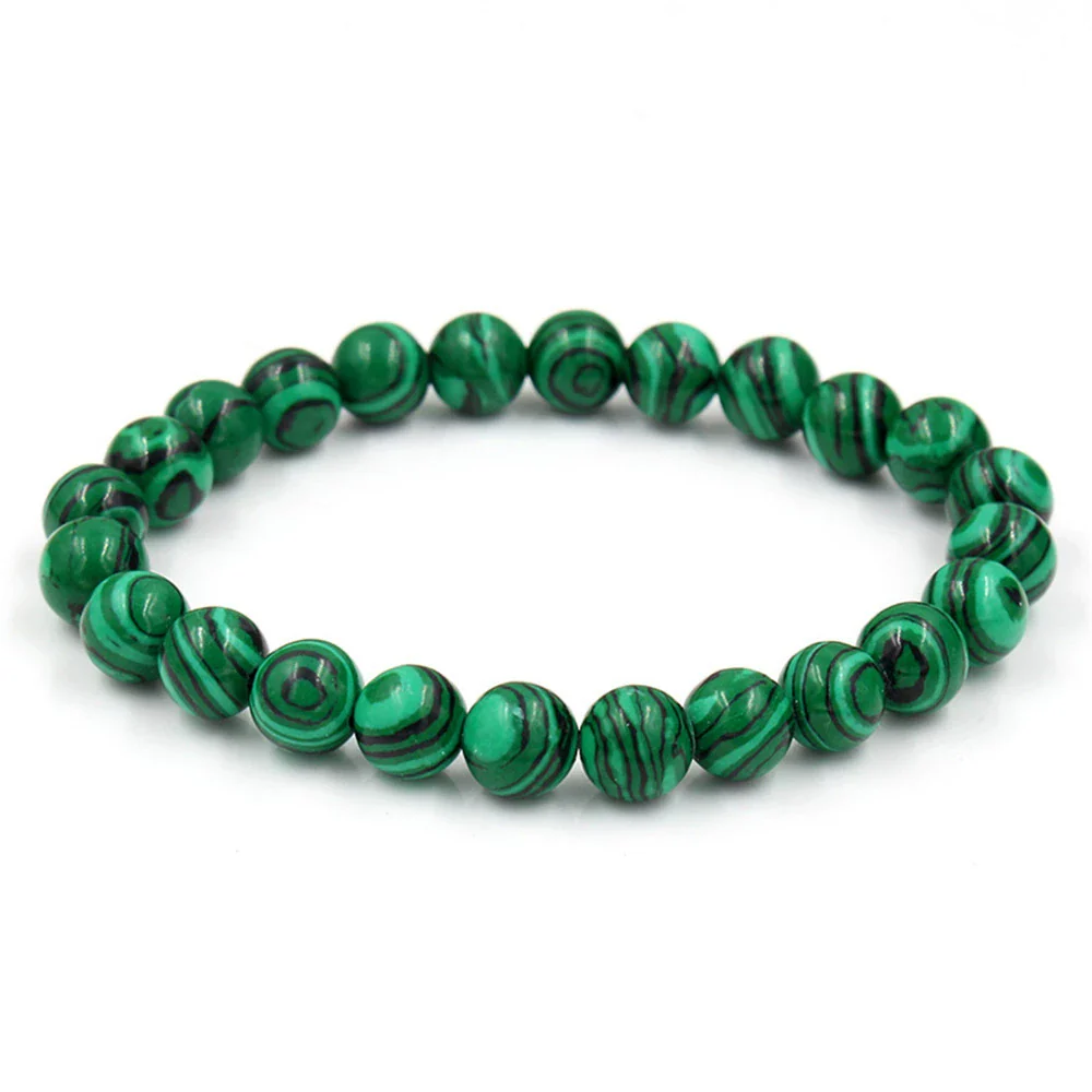Fashion Wild Malachite Bracelet Mixed Material Electroplating - Image 5