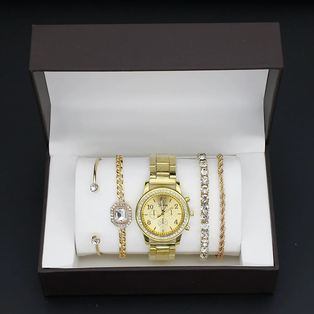 Fashion Women's Alloy Quartz Watch With Imitation Leather Strap And Stainless Steel Clasp - Image 3