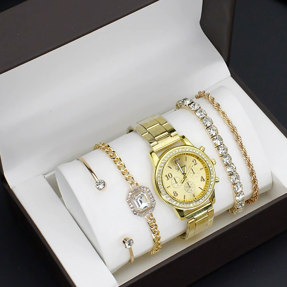 Fashion Women's Alloy Quartz Watch With Imitation Leather Strap And Stainless Steel Clasp - Image 6