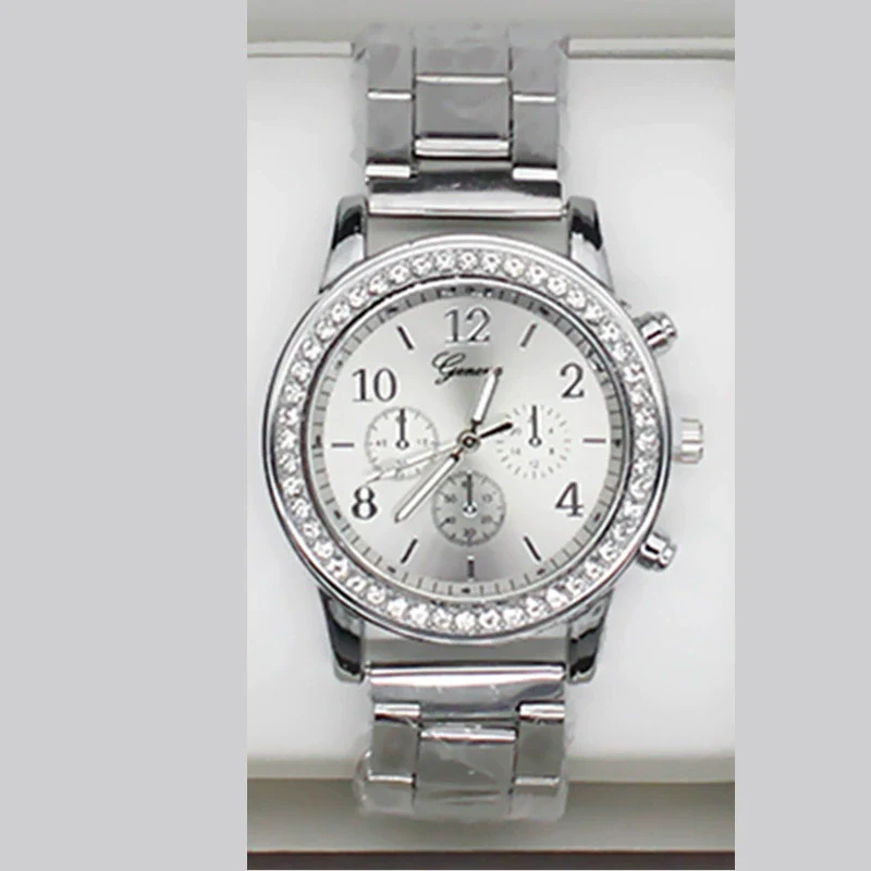 Fashion Women's Alloy Quartz Watch With Imitation Leather Strap And Stainless Steel Clasp - Image 9
