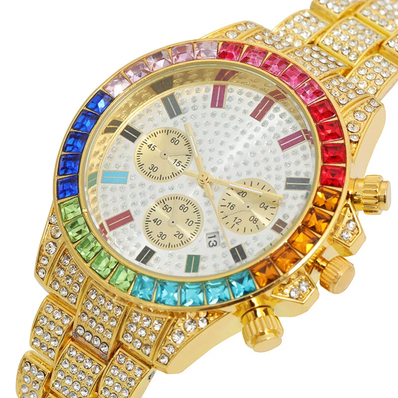 Fashion Women's Alloy Watch With Threeeye Design And Mineral Strengthened Glass Mirror - Image 2