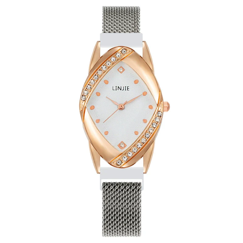 Fashion Women's Metal Belt Quartz Watch With Oval Dial And Mineral Strengthened Glass Mirror - Image 10