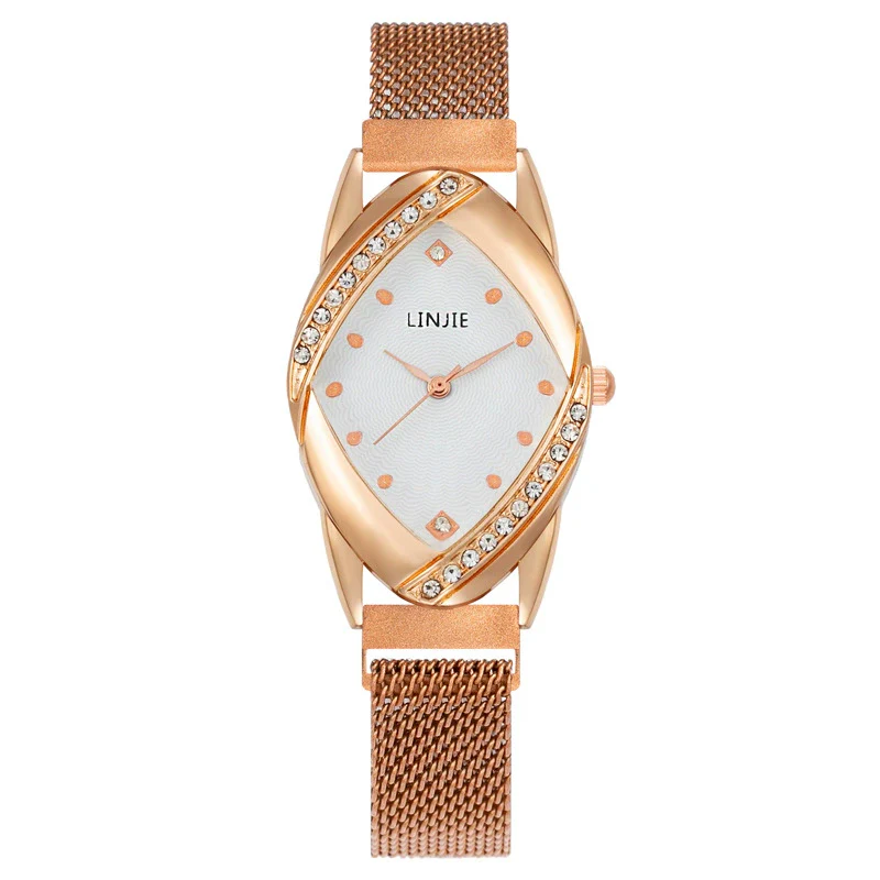 Fashion Women's Metal Belt Quartz Watch With Oval Dial And Mineral Strengthened Glass Mirror - Image 11