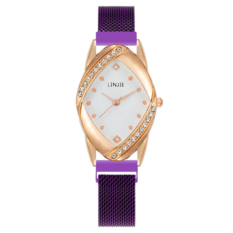 Fashion Women's Metal Belt Quartz Watch With Oval Dial And Mineral Strengthened Glass Mirror - Image 7