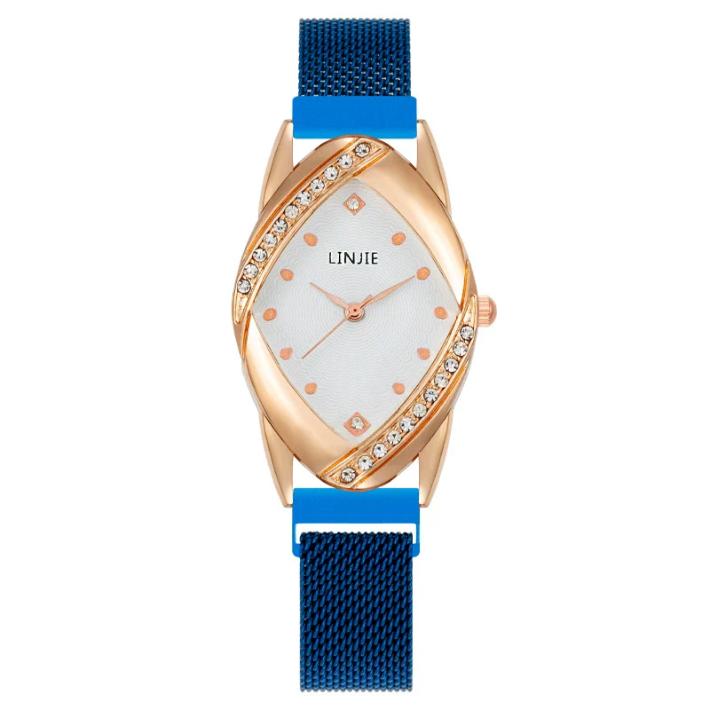 Fashion Women's Metal Belt Quartz Watch With Oval Dial And Mineral Strengthened Glass Mirror - Image 8