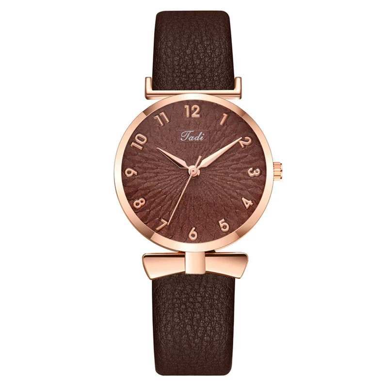 Fashion Women's Quartz Watch With Alloy Case Imitation Leather Strap And Round Dial - Image 5