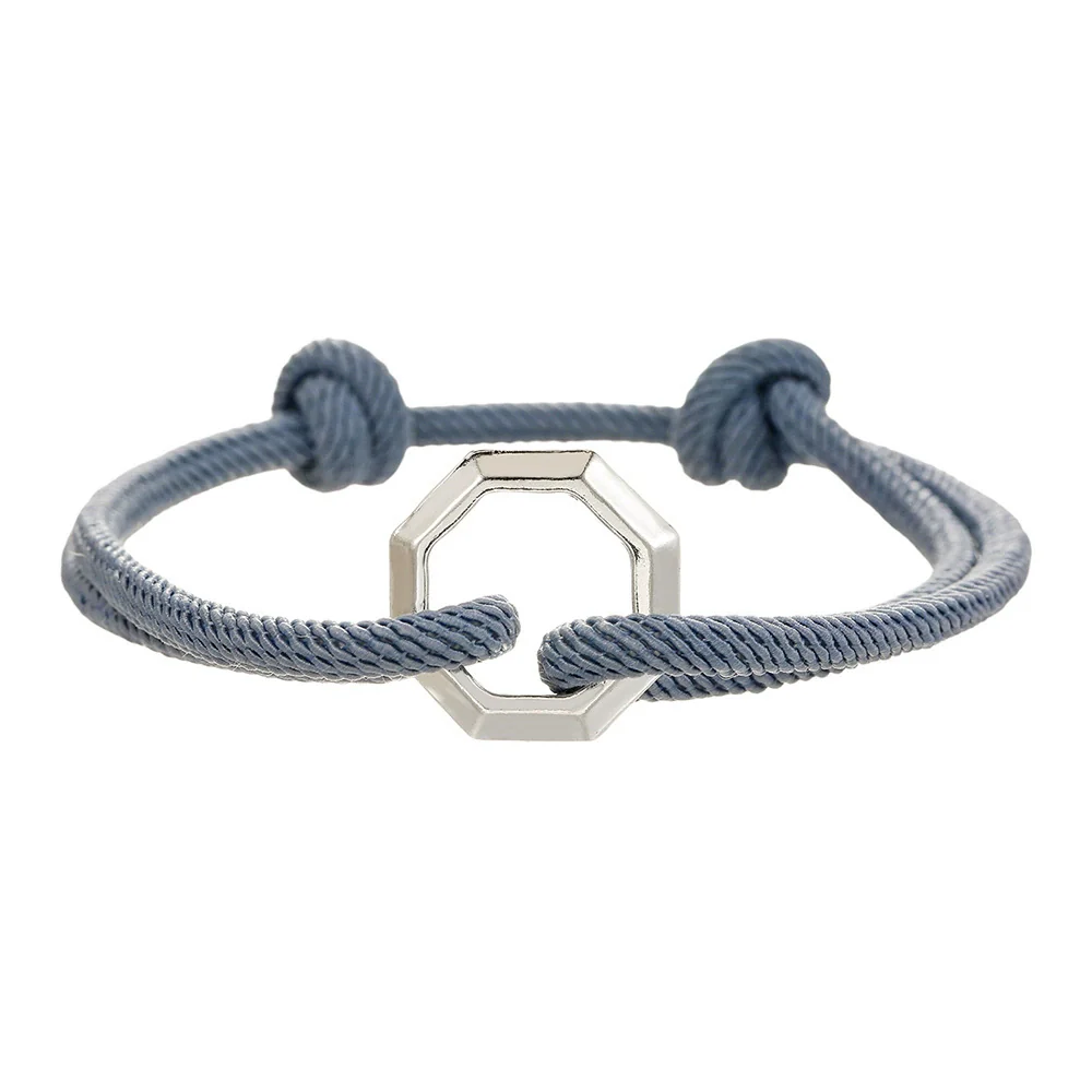 Fashion Woven Bracelet Unisex Geometric Rope Alloy Handmade - Image 6
