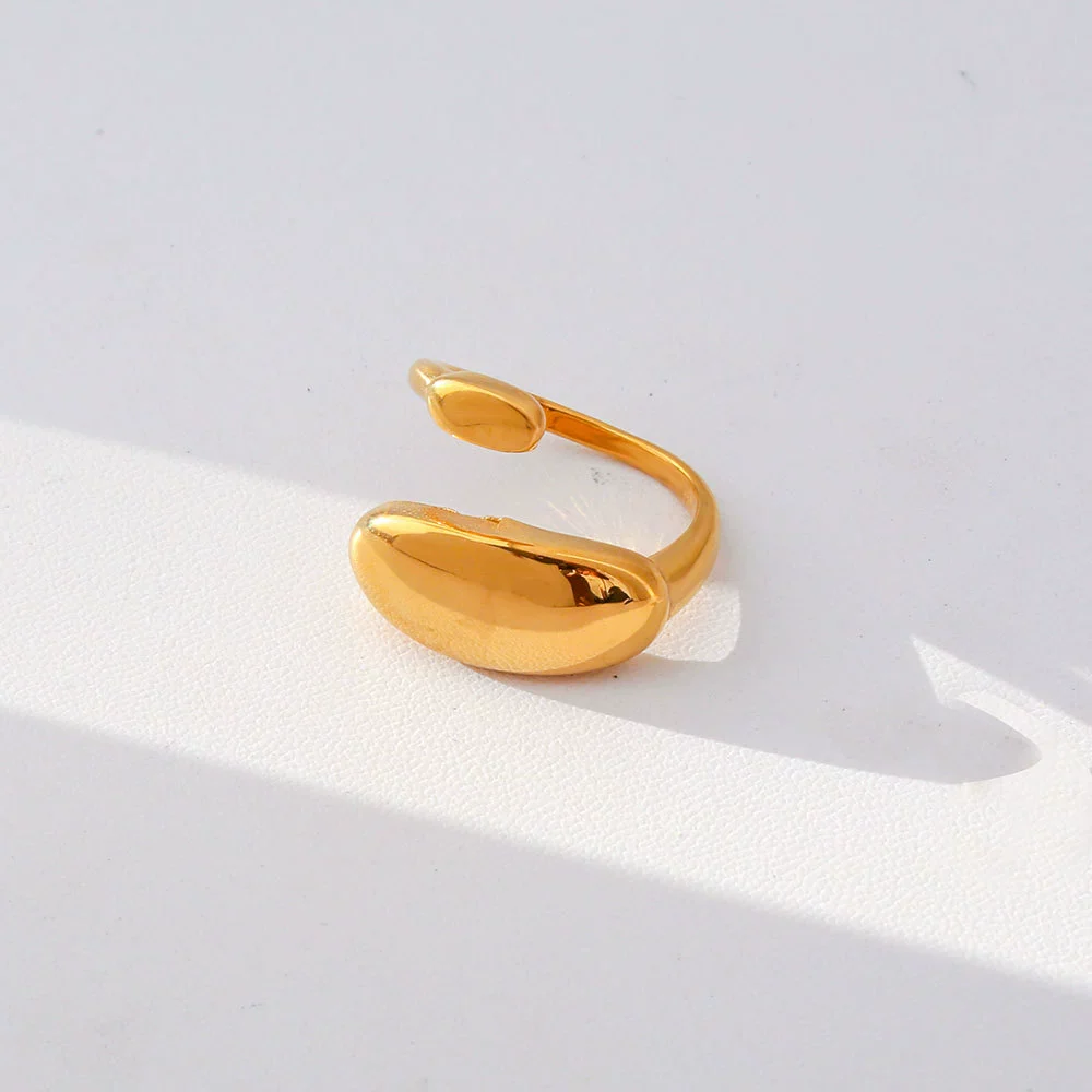 Fashionable Antique Electroplated Geometric Natural Semiprecious Stone Hexagonal Rhombus Ring Unisex Accessories - Image 24