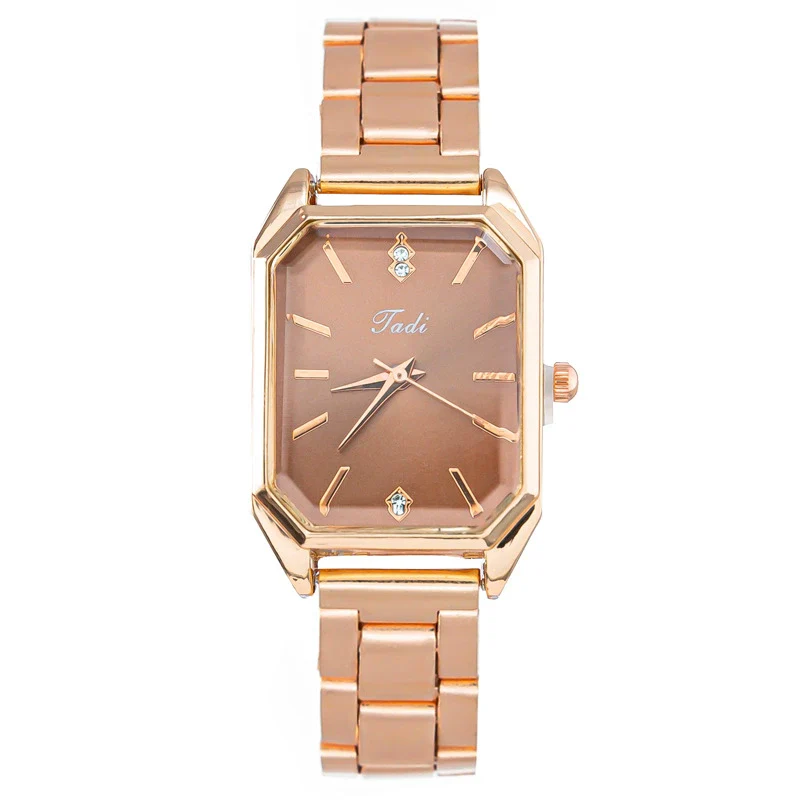 Fashionable Square Alloy Strap Diamondencrusted Women's Quartz Watch - Image 4