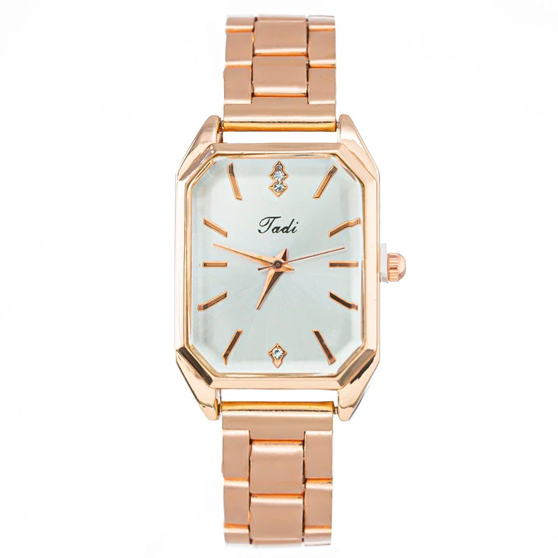 Fashionable Square Alloy Strap Diamondencrusted Women's Quartz Watch - Image 5