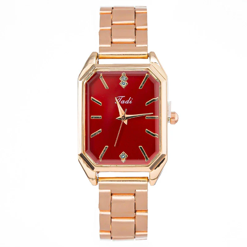 Fashionable Square Alloy Strap Diamondencrusted Women's Quartz Watch - Image 7