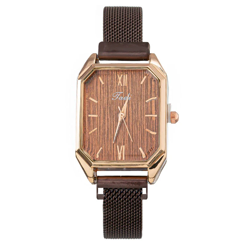 Fashionable Square Women's Alloy Watch With Magnetic Clasp - Image 3