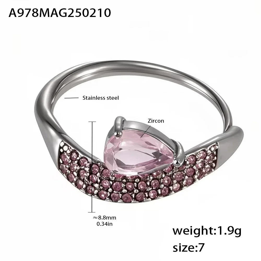 Finger Ring Titanium Steel Geometric Light Luxury 18K Gold Plated - Image 9