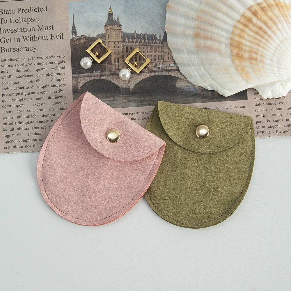 Flip Snap Buckle Cloth Jewelry Bag For Storage And Small Gift - Image 2