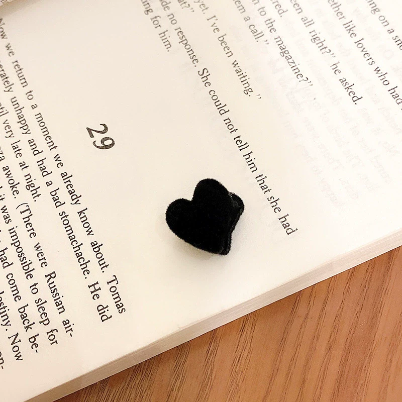 Flocking Heartshaped Hair Clips Electroplated Women's Hair Accessories - Image 7