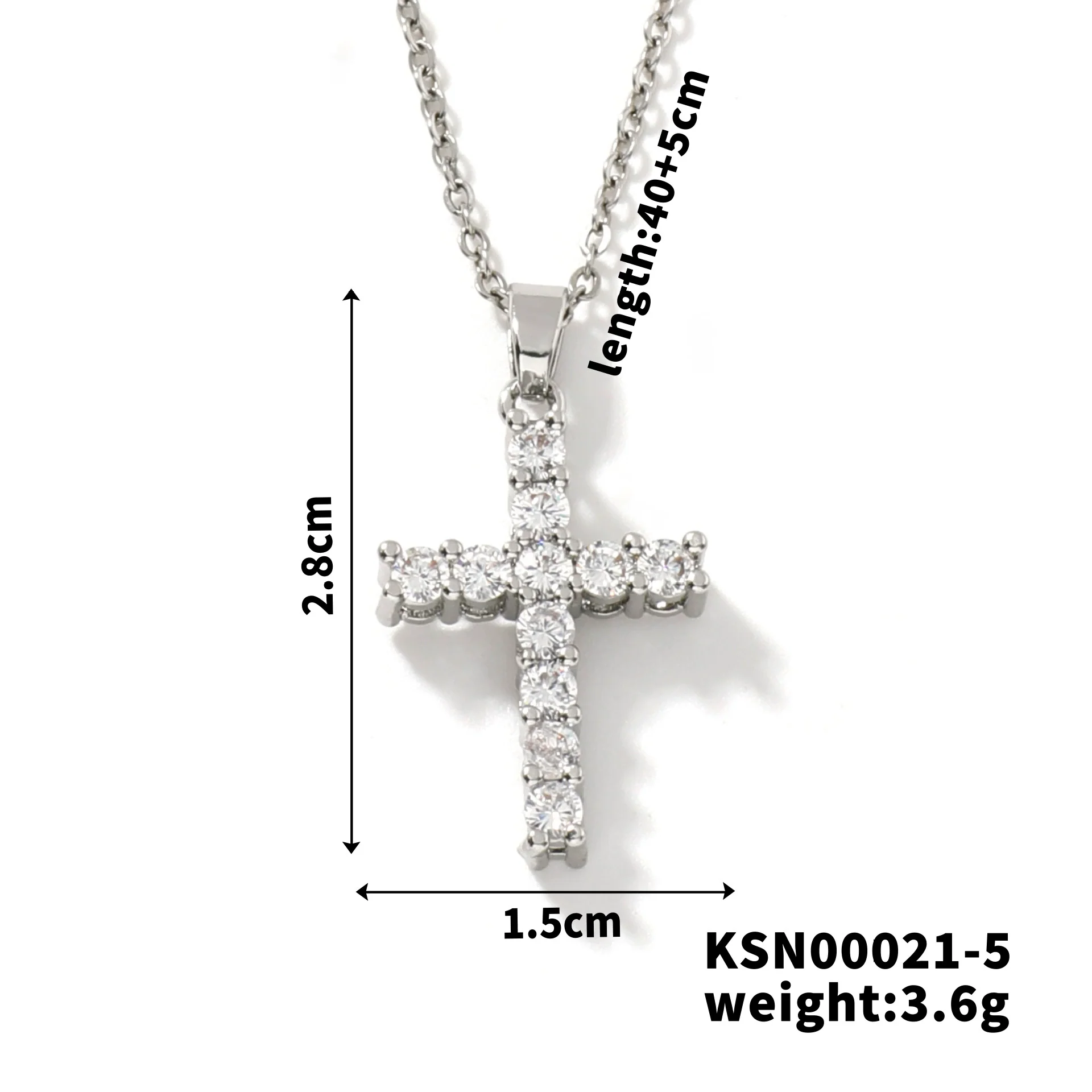 Gemstone Mixed Gemstone Inlay Geometric Cross Pendant Ball Chain Necklace For Men And Women - Image 10
