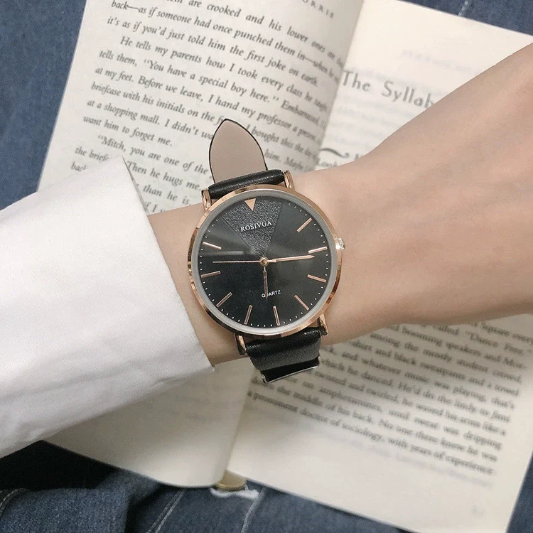Girls Retro Artistic Quartz Watch Alloy Case Pu Strap Round Dial - Image 8
