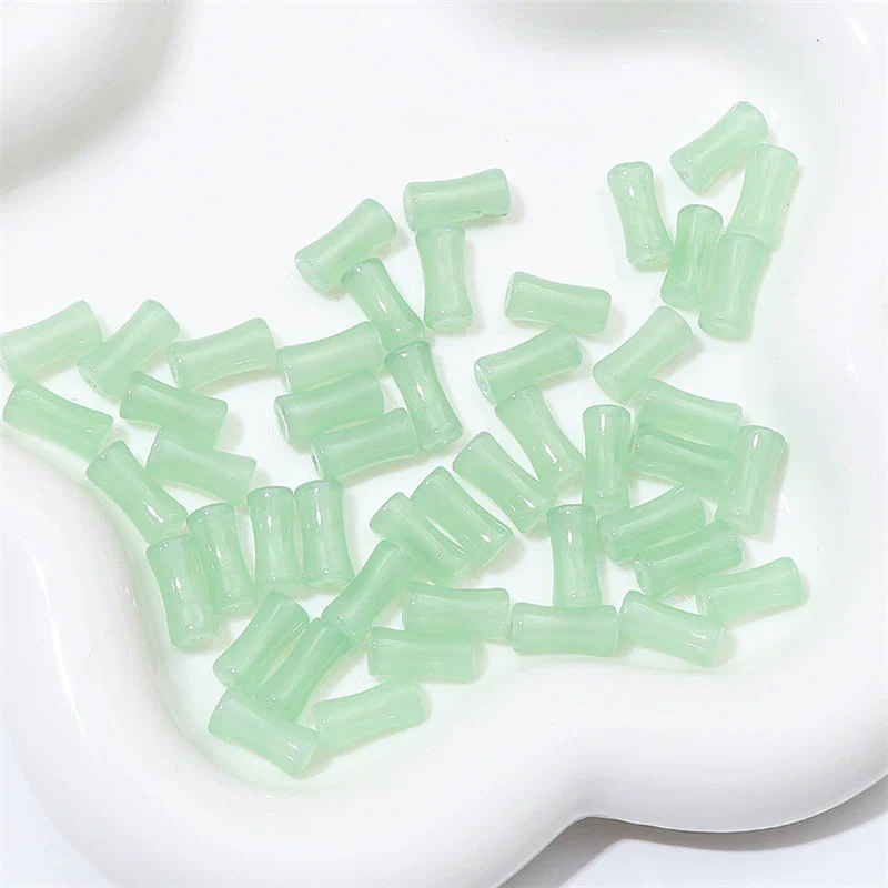 Glass Glaze Bamboo Beads Handmade Jewelry Hair Accessories Bracelet Necklace Material - Image 33