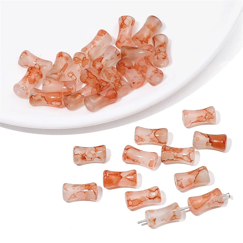Glass Glaze Bamboo Beads Handmade Jewelry Hair Accessories Bracelet Necklace Material - Image 5