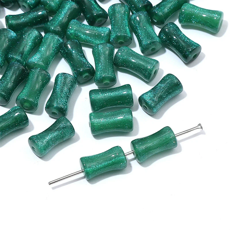 Glass Glaze Bamboo Beads Handmade Jewelry Hair Accessories Bracelet Necklace Material - Image 54