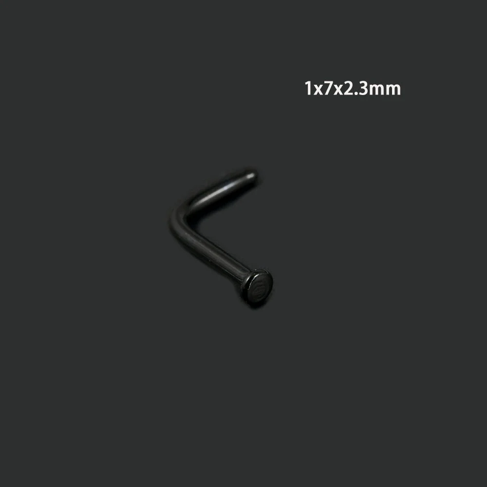 Glass Glaze Cshaped Bending Rod Nose Ring Puncture Nose Ornaments Unisex - Image 15