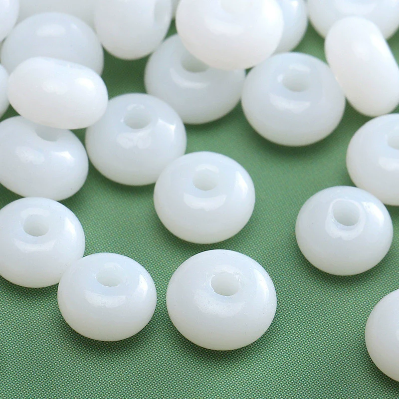 Glass Glaze Round Beads For Diy Handmade Beaded Bracelet Necklace Accessories - Image 28