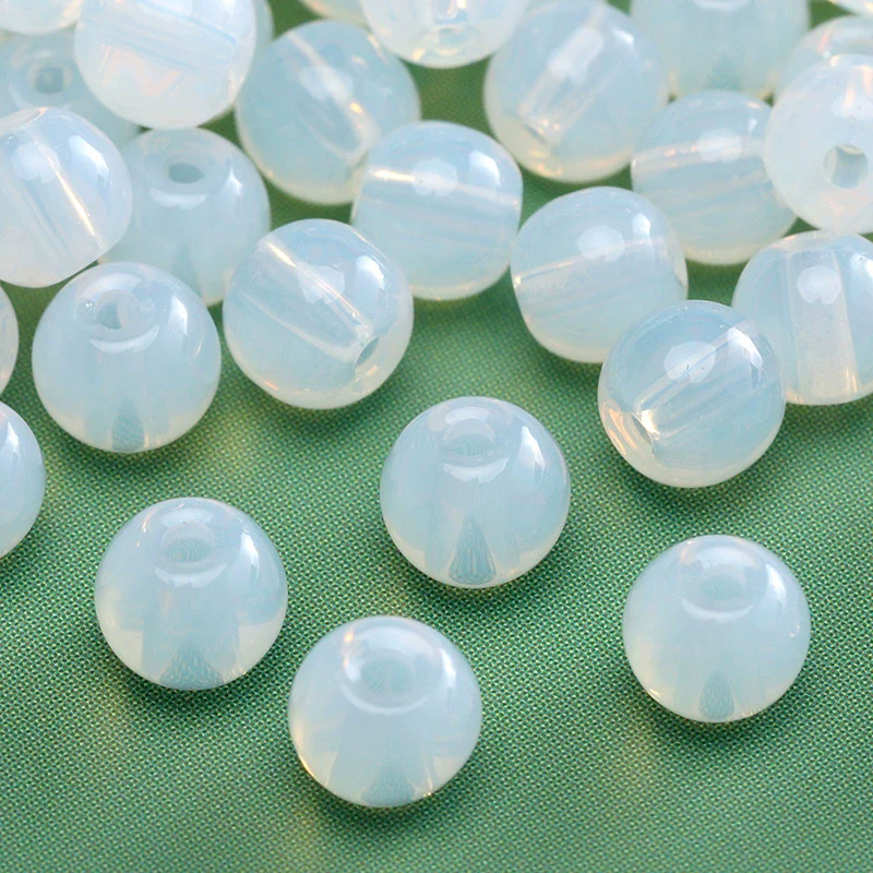 Glass Glaze Round Beads For Diy Handmade Beaded Bracelet Necklace Accessories - Image 37