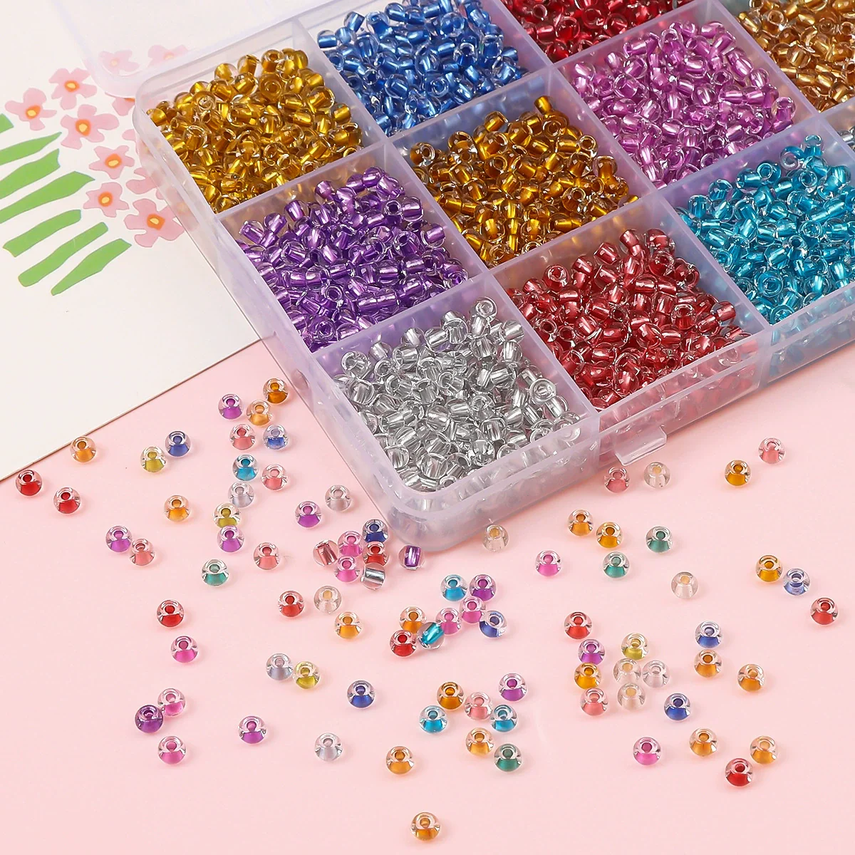 Glass Glaze Silver Filled Loose Beads Handmade Jewelry Accessories For Diy Bracelet Necklace Pendant