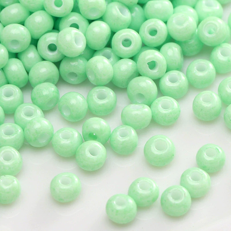 Glass Glazed Round Beads Diy Handmade Beaded Bracelet Necklace Accessories - Image 10
