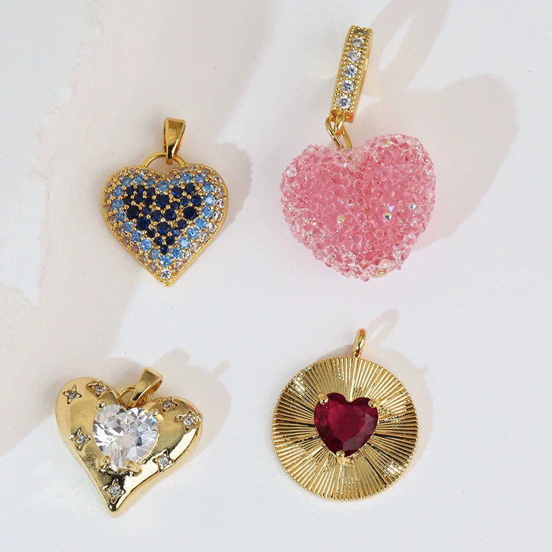 Gummy Candy Pendant Copper Heart Shaped Electroplated For Women - Image 4