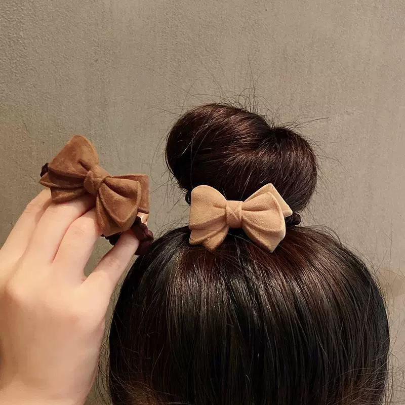 Hair Accessories Bow Hair Ring And Hair Rope Cloth Handmade For Girls - Image 2