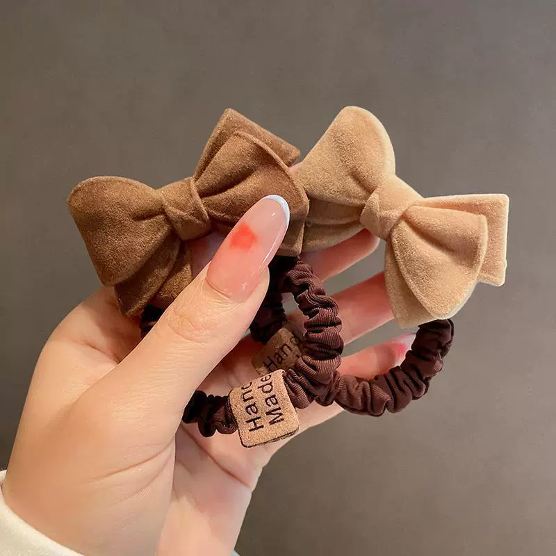 Hair Accessories Bow Hair Ring And Hair Rope Cloth Handmade For Girls - Image 3