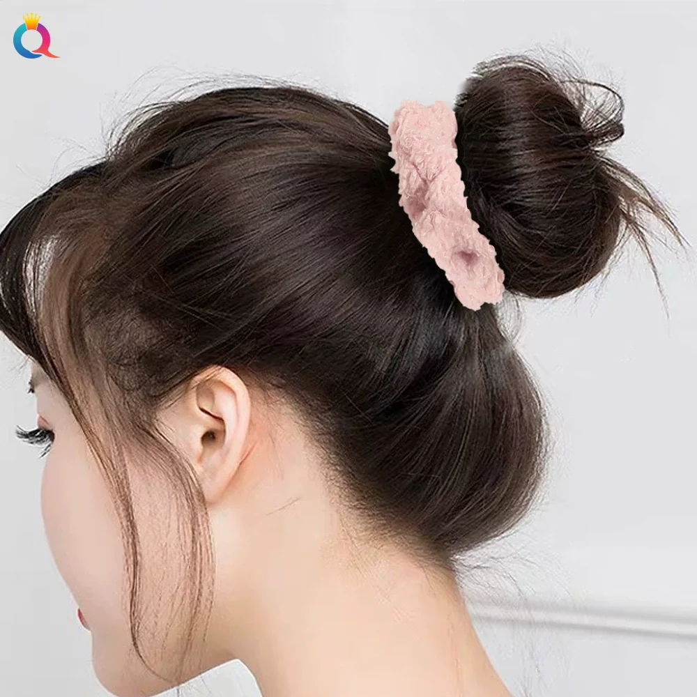 Hair Accessories Lamb Wool Cloth Handmade Large Intestine Hair Ring - Image 3