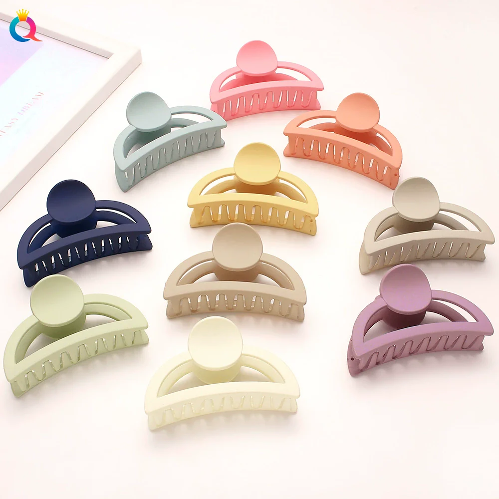Hair Clip Plastic Resin Solid Color Handmade Women's Accessories