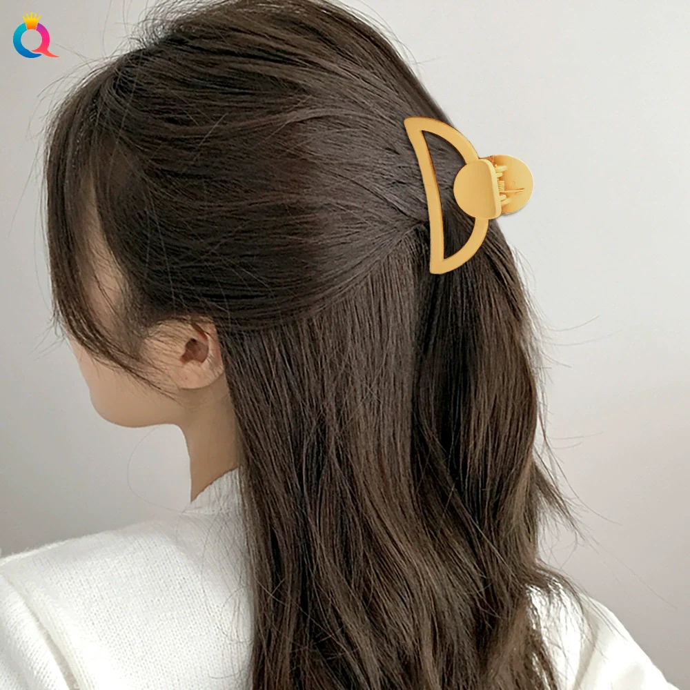 Hair Clip Plastic Resin Solid Color Handmade Women's Accessories - Image 2