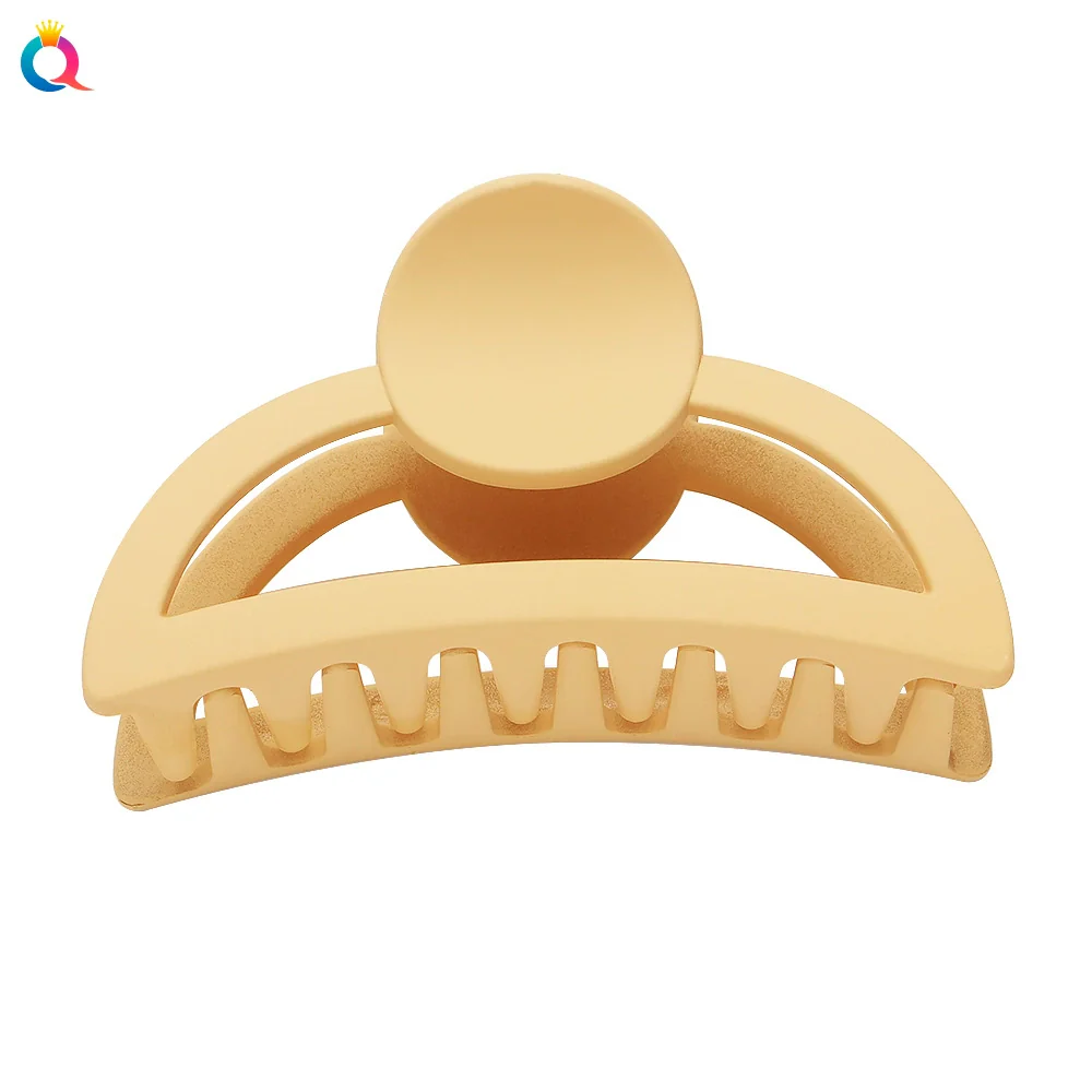Hair Clip Plastic Resin Solid Color Handmade Women's Accessories - Image 4