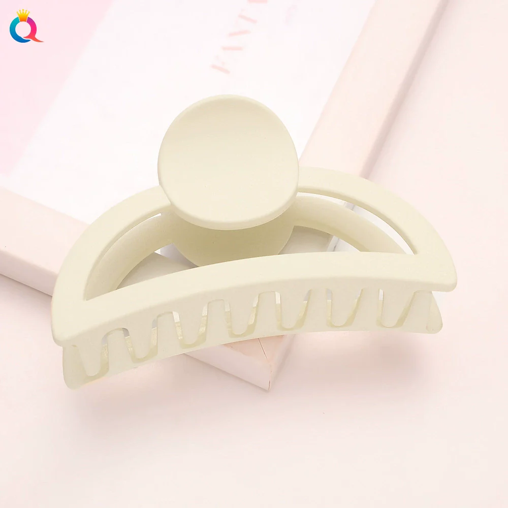 Hair Clip Plastic Resin Solid Color Handmade Women's Accessories - Image 5