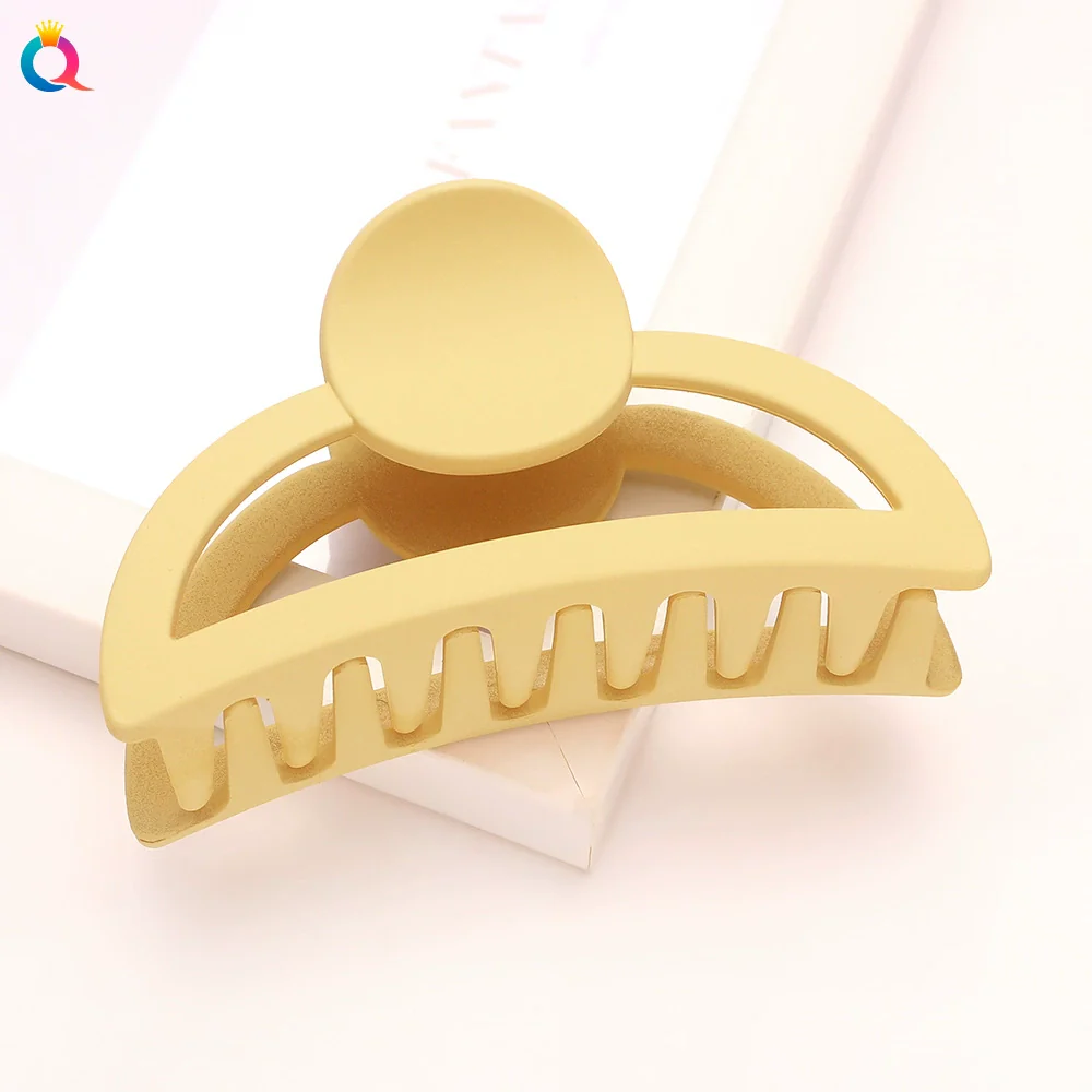 Hair Clip Plastic Resin Solid Color Handmade Women's Accessories - Image 6