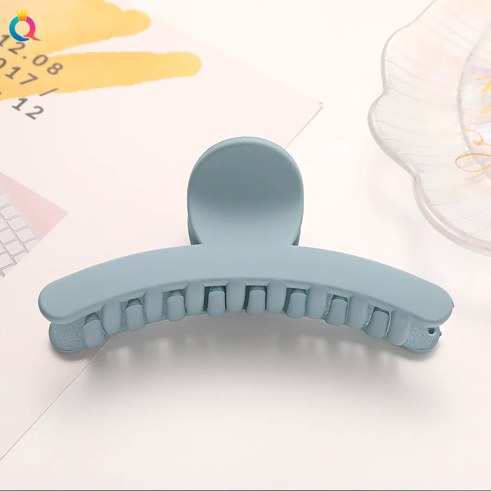 Hair Clip Plastic Resin Solid Color Handmade Women's Accessories - Image 8