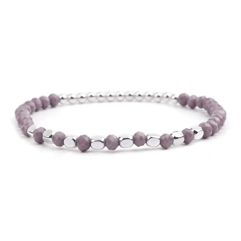 Handmade Beaded Crystal Women's Geometric Acrylic Bead Bracelet - Image 23